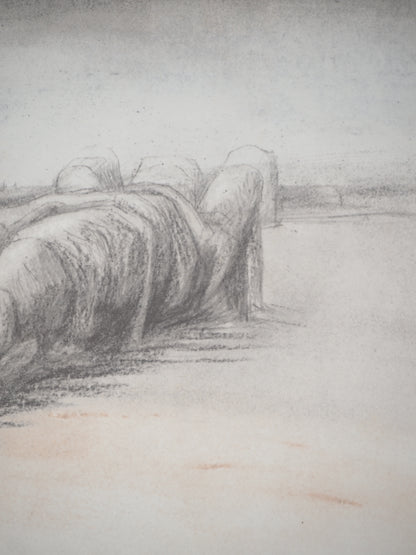 Henry MOORE : Le géant d'Agrigente - Lithographie signée