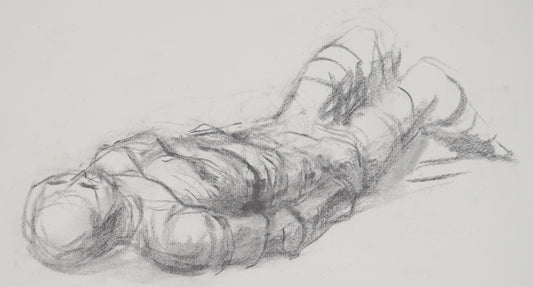 Henry MOORE: Hombre reclinado - Litografía firmada