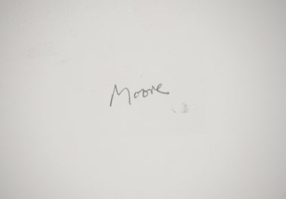 Henry MOORE: Hombre reclinado - Litografía firmada