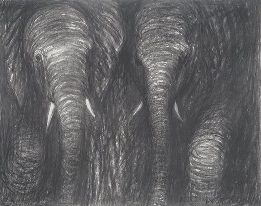 Henry MOORE : Eléphants dans la forêt - Lithographie signée