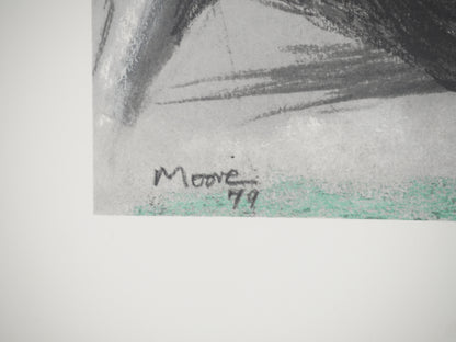 Henry MOORE : Jeunes femmes à la plage - Lithographie signée