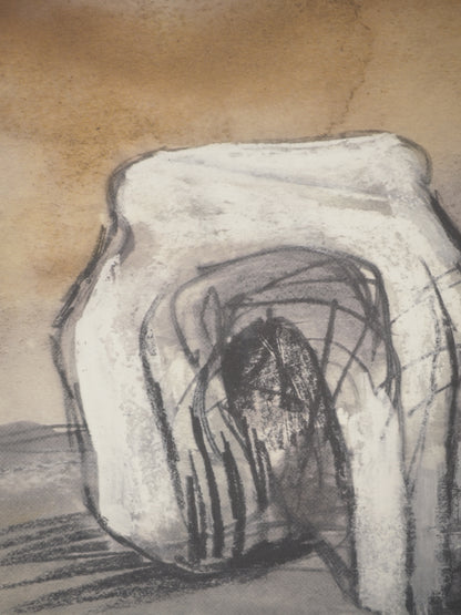 Henry MOORE : Figures allongées, idée de sculpture - Lithographie signée