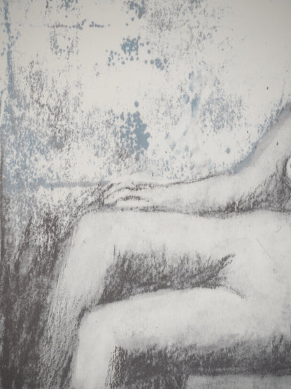 Henry MOORE : Nu assis - Lithographie signée