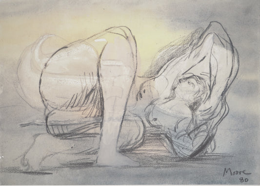 Henry MOORE : Nu allongé - Lithographie signée