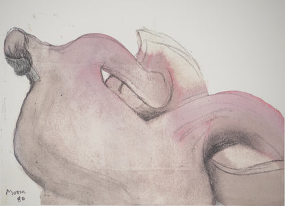 Henry MOORE: Mujer de espaldas - Litografía firmada