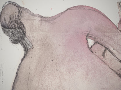 Henry MOORE: Mujer de espaldas - Litografía firmada