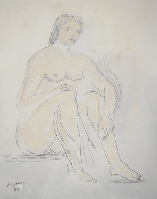Henry MOORE : La jeune muse - Lithographie signée