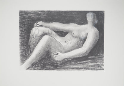 Henry MOORE : Le modèle - Lithographie signée