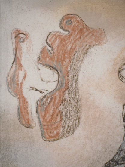 Henry MOORE : Mère et son enfant - Lithographie signée