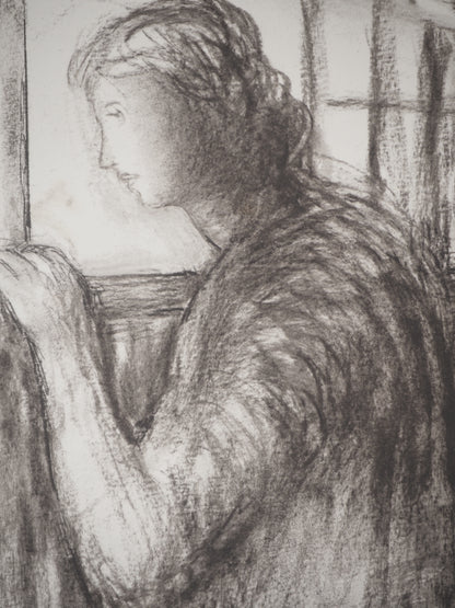 Henry MOORE : Jeune femme à la fenêtre - Lithographie signée