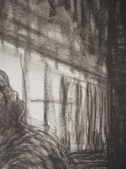 Henry MOORE : Jeune femme à la fenêtre - Lithographie signée