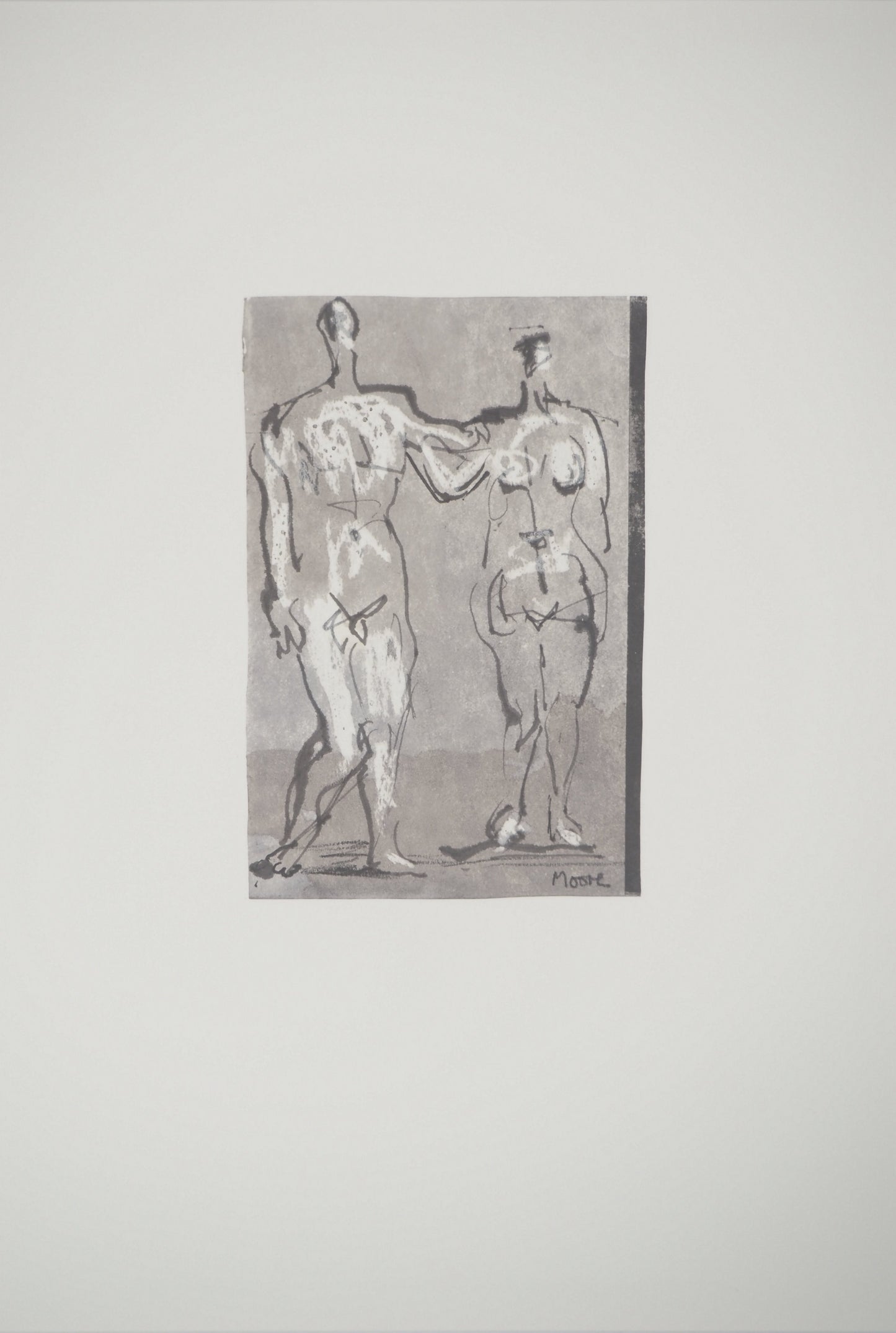 Henry MOORE : Les amoureux - Lithographie signée