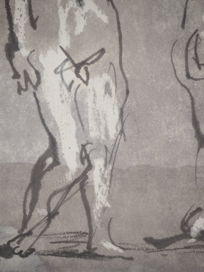 Henry MOORE : Les amoureux - Lithographie signée