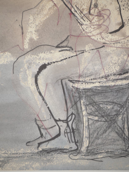 Henry MOORE : Le pêcheur - Lithographie signée