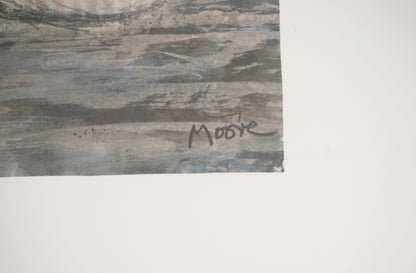 Henry MOORE : Couple au repos - Lithographie signée