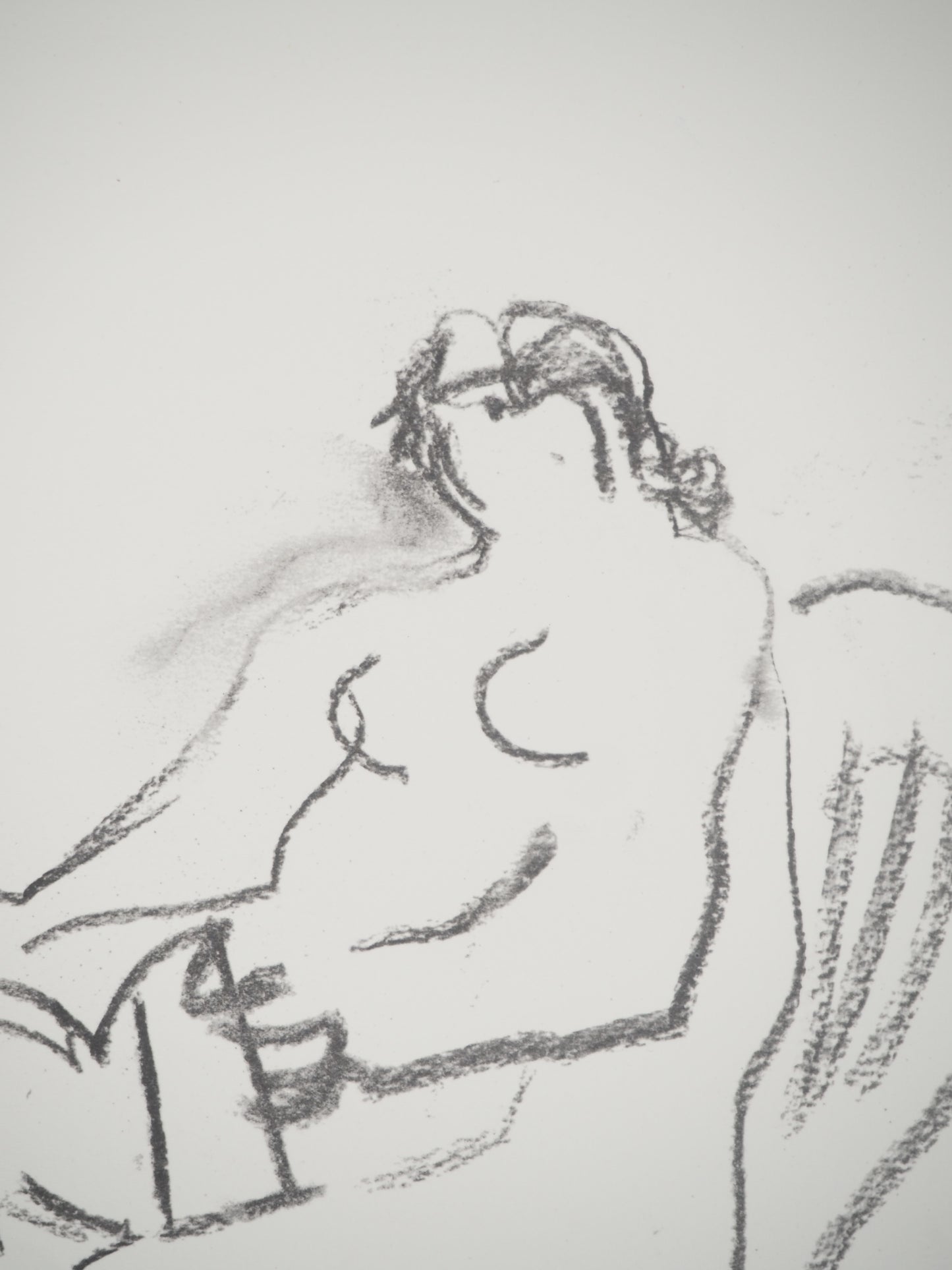 Henry MOORE : Nu lisant - Lithographie signée