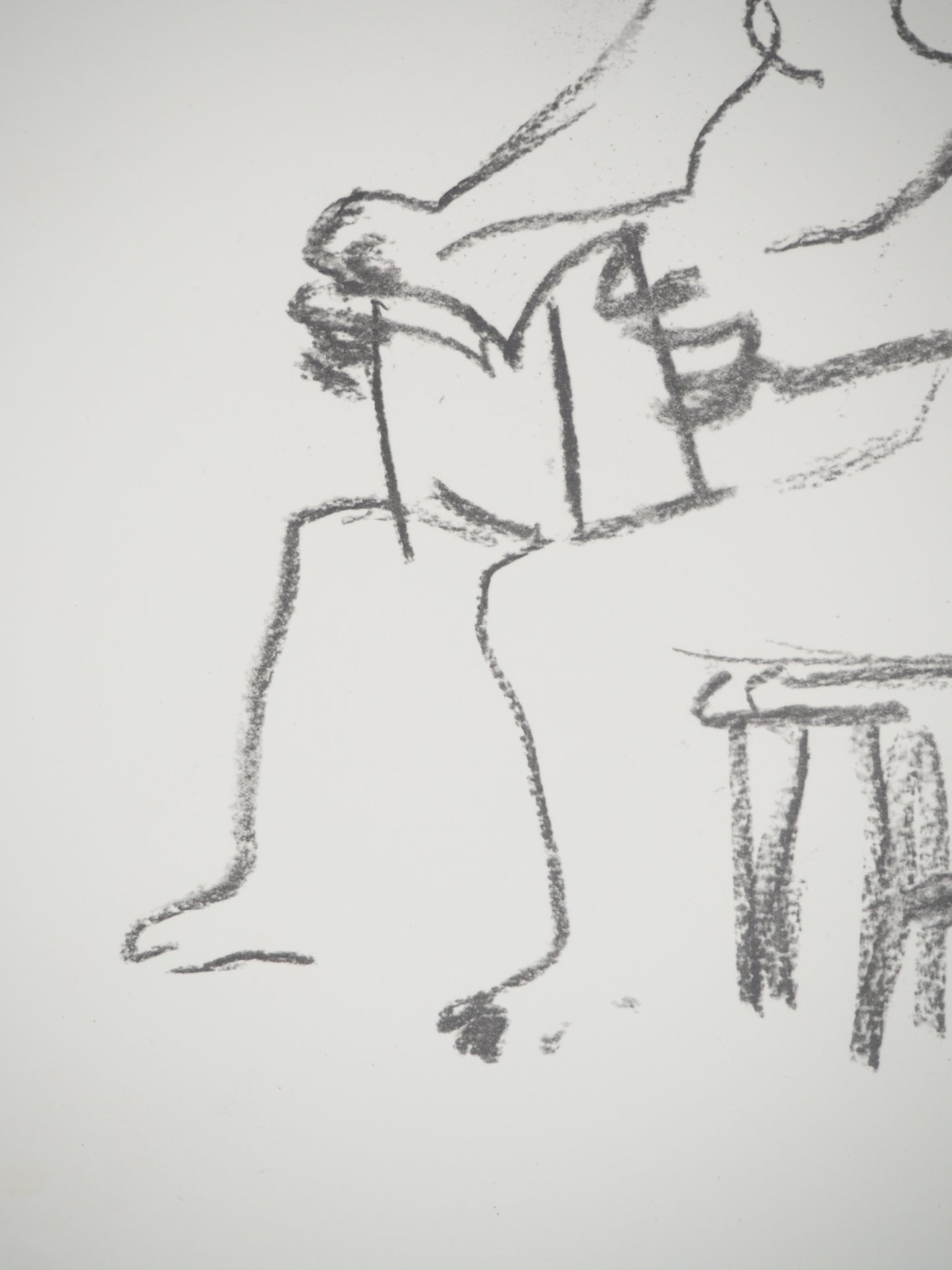 Henry MOORE : Nu lisant - Lithographie signée