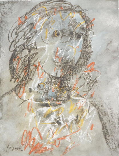 Henry MOORE : Portrait d'Alice - Lithographie signée