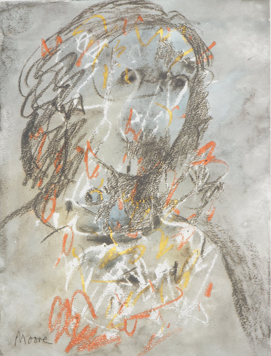 Henry MOORE : Portrait d'Alice - Lithographie signée