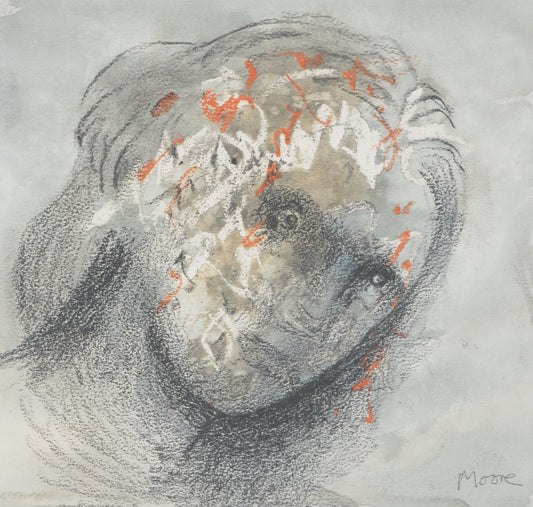 Henry MOORE : Alice de profil - Lithographie signée
