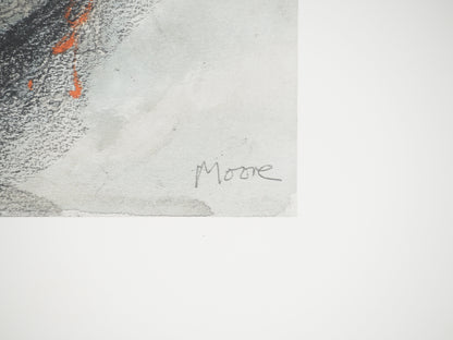 Henry MOORE : Alice de profil - Lithographie signée