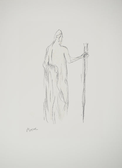 Henry MOORE : Le mendiant - Lithographie signée