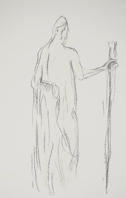 Henry MOORE : Le mendiant - Lithographie signée