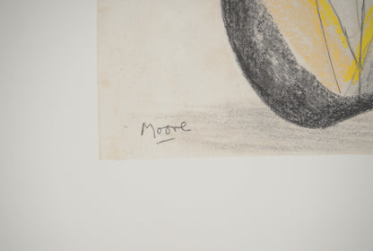 Henry MOORE : Figures abstraites - Lithographie signée
