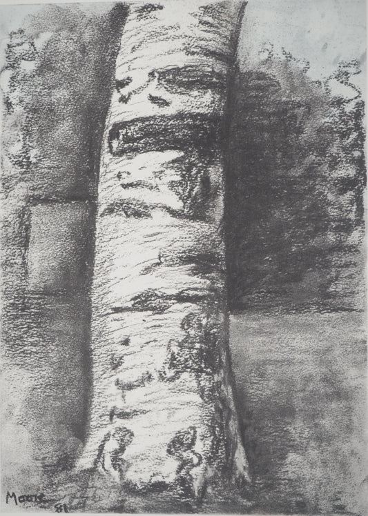 Henry MOORE : Tronc de hêtre - Lithographie signée
