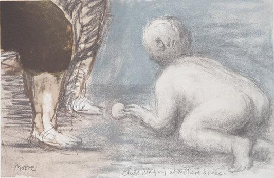 Henry MOORE : L'Enfance - Lithographie signée