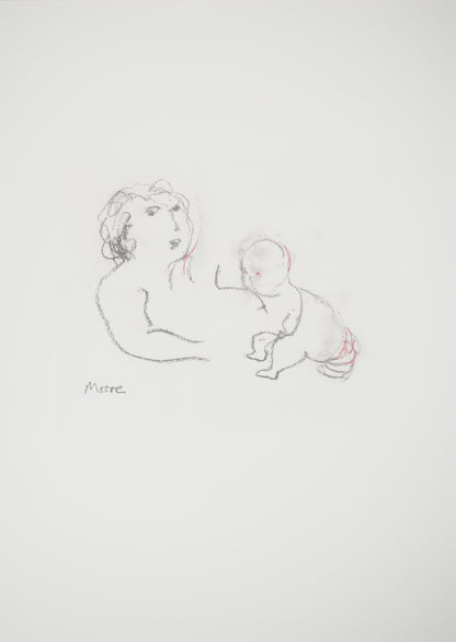 Henry MOORE : Amour maternel - Lithographie signée