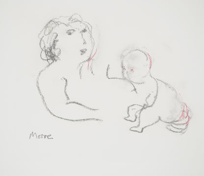 Henry MOORE : Amour maternel - Lithographie signée