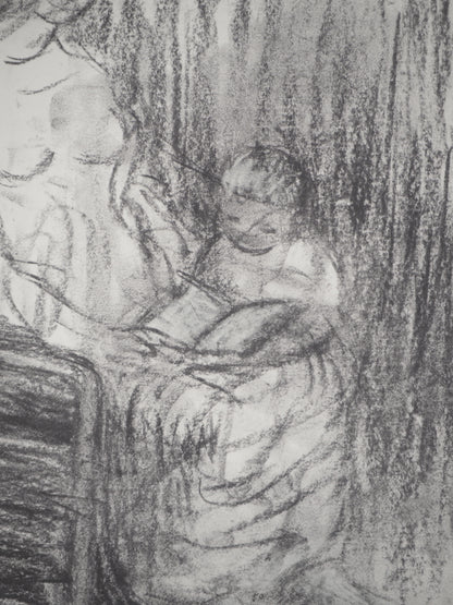 Henry MOORE : Moment de tendresse - Lithographie signée