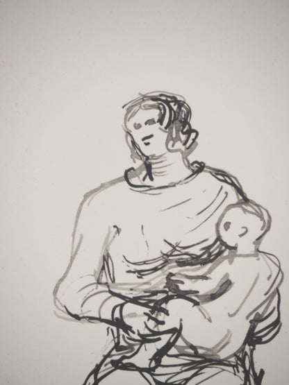 Henry MOORE: El nacimiento - Litografía firmada