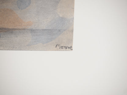 Henry MOORE : Orage en mer - Lithographie signée