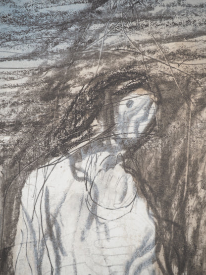 Henry MOORE : L'attente - Lithographie signée