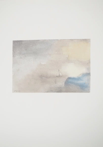 Henry MOORE : Au loin la Mer - Lithographie signée