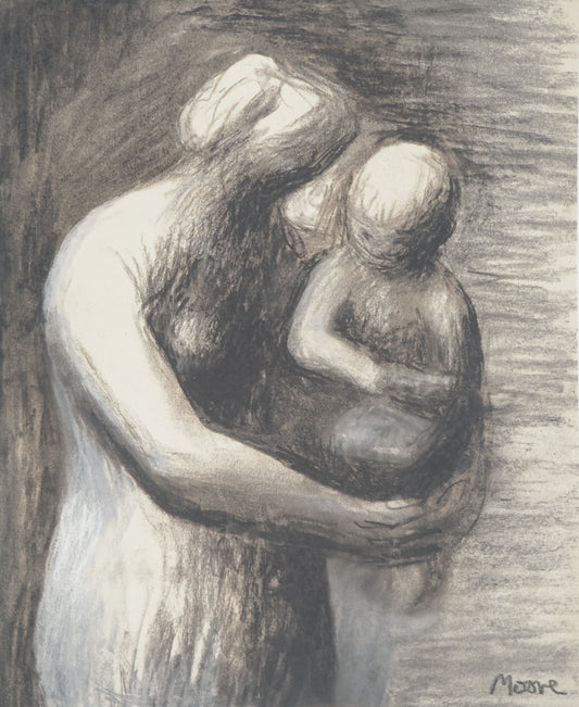 Henry MOORE : L'étreinte - Lithographie signée