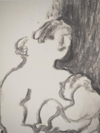 Henry MOORE : Mère et fils - Lithographie signée