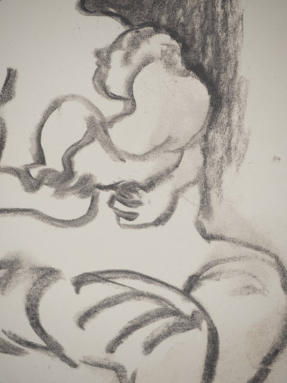Henry MOORE : Mère et fils - Lithographie signée