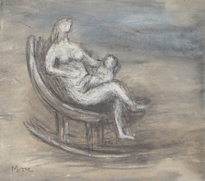 Henry MOORE : Le Rocking-Chair - Lithographie signée