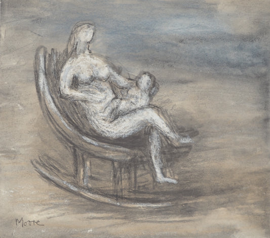 Henry MOORE : Le Rocking-Chair - Lithographie signée
