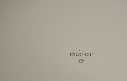 Eduardo CHILLIDA : Abstraction en noir et blanc - Lithographie signée