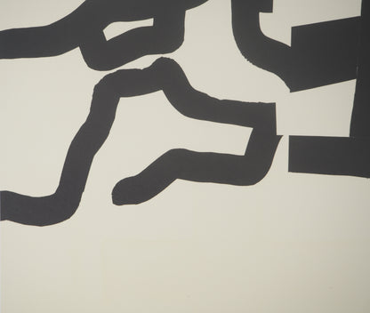 Eduardo CHILLIDA : Abstraction en noir et blanc - Lithographie signée