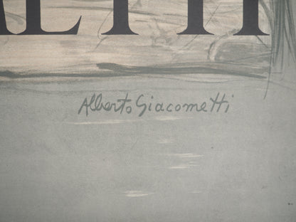 Alberto GIACOMETTI : Rue de Paris - Affiche originale signée