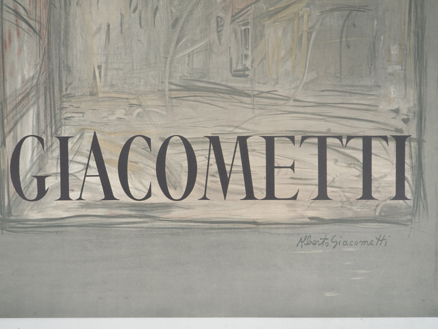 Alberto GIACOMETTI : Rue de Paris - Affiche originale signée