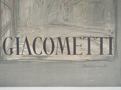 Alberto GIACOMETTI : Rue de Paris - Affiche originale signée