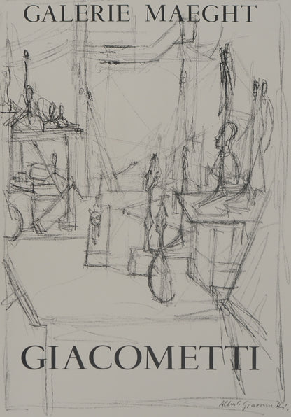 Alberto GIACOMETTI : L'Atelier - Lithographie originale signée