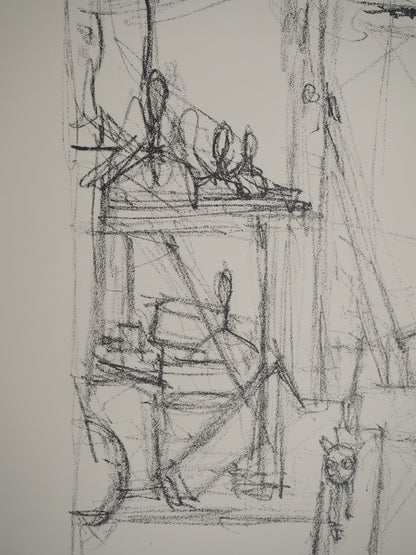 Alberto GIACOMETTI : L'Atelier - Lithographie originale signée