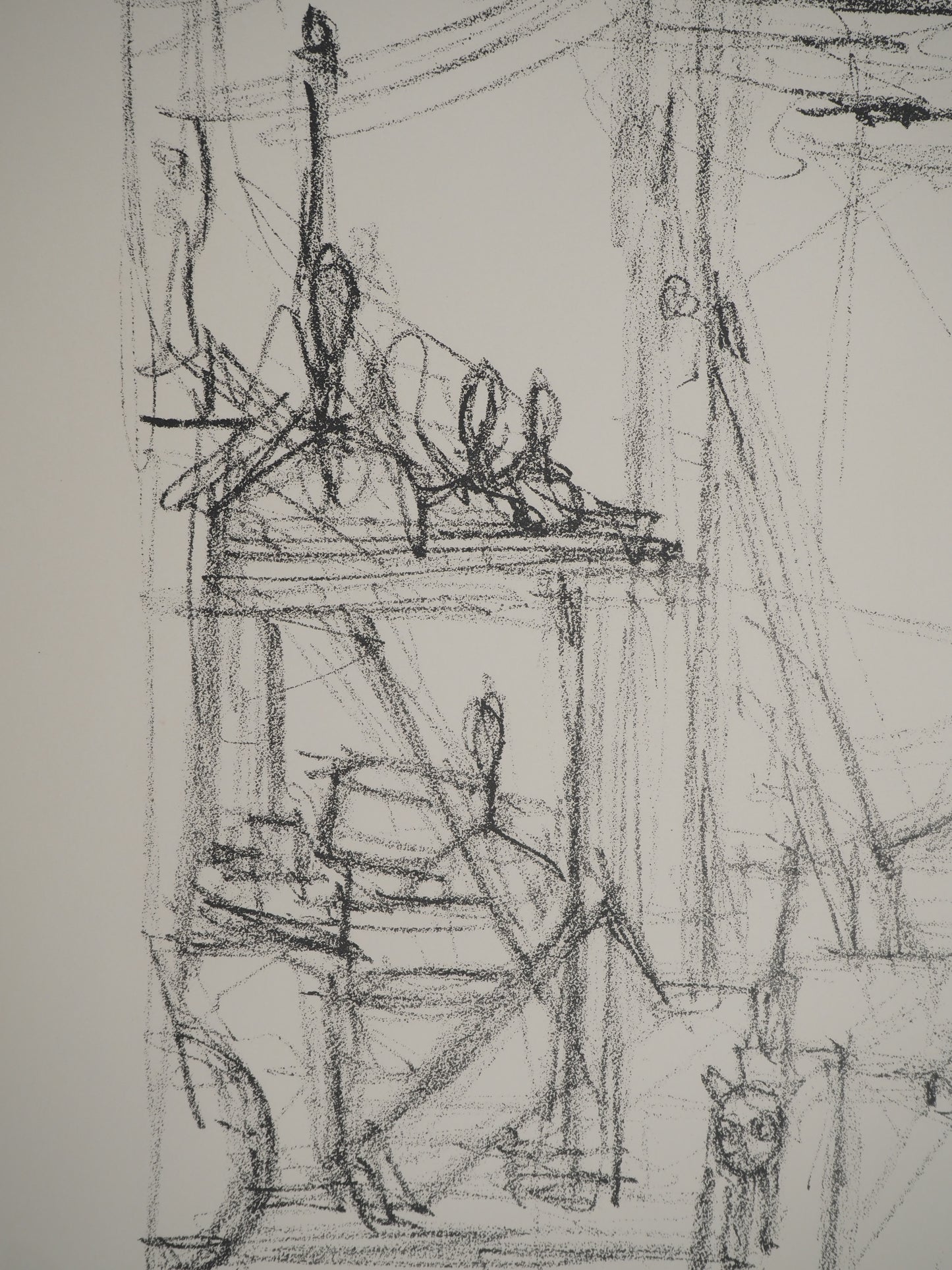 Alberto GIACOMETTI : L'Atelier - Lithographie originale signée